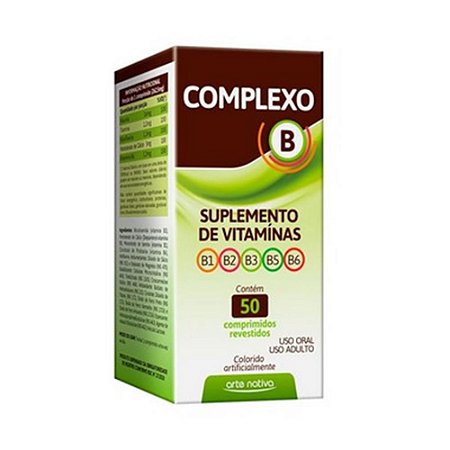 Complexo B ARTE NATIVA 50 Comprimidos