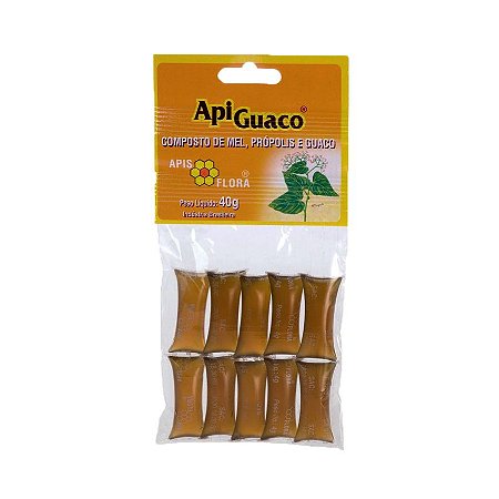 ApiGuaco Mel com Própolis e Guaco APIS FLORA 10 Sachês 40g