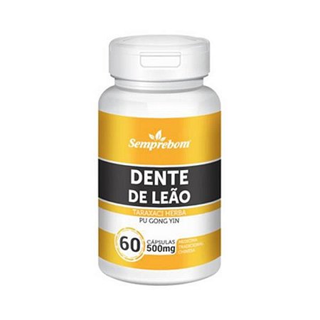 Dente de Leão (Taraxi herba) Pu Gong Yin SEMPREBOM 500mg 60 Cápsulas