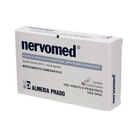 Nervomed Complexo Homeopático ALMEIDA PRADO (Vagotonia, Nervosismo e Ansiedade) 30 Comprimidos