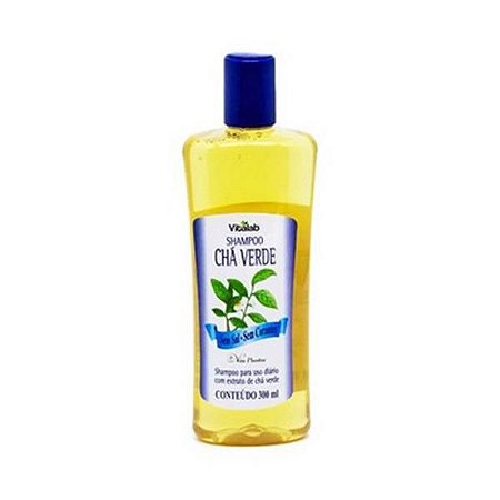 Shampoo Chá Verde Sem Sal e Sem Corantes Vitalab (Vita Plankta) Uso Diário 300ml