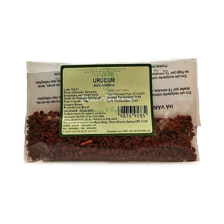 Urucum (Bixa orellana) Semente NUTRI ERVAS 50g