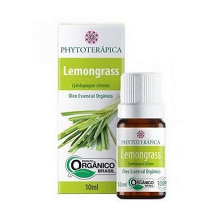 Óleo Essencial de Lemongrass organico (Cymbopogon citratus) PHYTOTERÁPICA 10ml