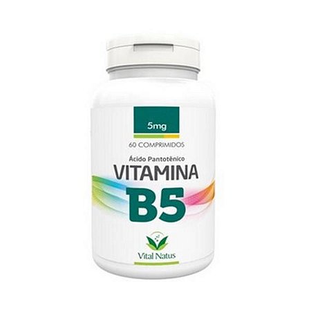 Vitamina B5 Ácido Pantotênico VITAL NATUS 5mg 60 Comprimidos