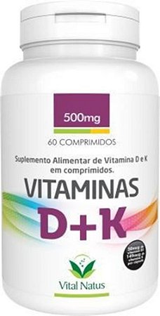 Vitamina D + K VITAL NATUS 500mg 60 Comprimidos