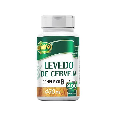 Levedo de Cerveja UNILIFE 450mg 200 Comprimidos