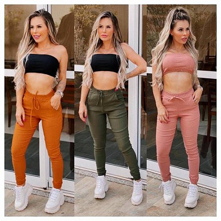 calça bomber preta