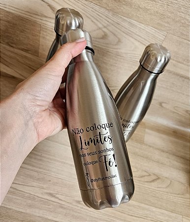 GARRAFA DE INOX 500ML (PEDIDO MINIMO DE 20 UNIDADES)