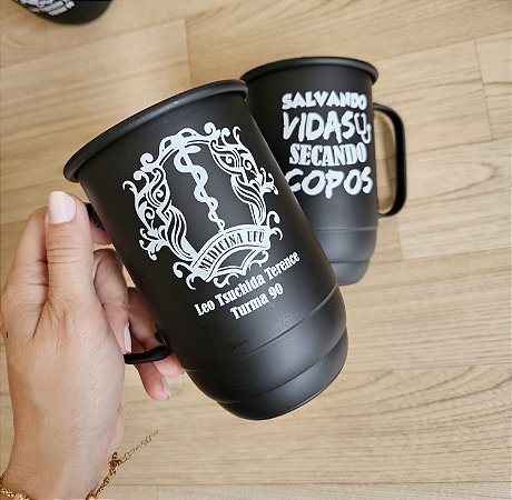 CANECA COLORIDA ALUMINIO 600 ML (PEDIDO MINIMO DE 30 UNIDADES)