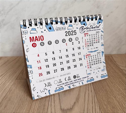 CALENDARIO DE MESA COUCHE 12x148mm (KIT COM 100 UNIDADES)