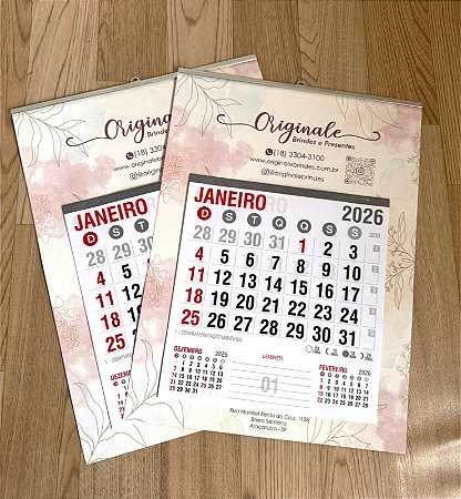 FOLHINHA COMERCIAL CALENDARIO 2026 (KIT COM 50 UNIDADES)