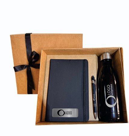 KIT ONBOARDING - MOLESKINE, CANETA METAL E GARRAFA EM INOX