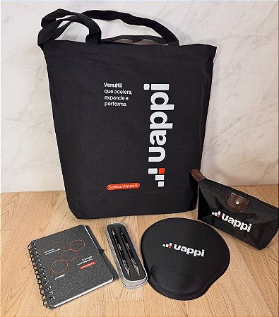 KIT ONBOARDING - SACOLA ALGODÃO + MOUSEPAD+CADERNO+NECESSARIE+ESTOJO
