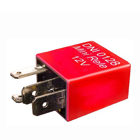 DNI0128 Mini Rele Auxiliar Universal 4 terminais 2 Finos