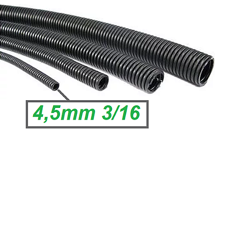 GC945 Espaguete Corrugado Anti Chama 3/16 4,5mm o Metro
