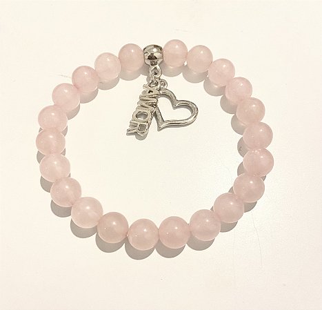 Pulseira Pedra do Amor (quartzo rosa)