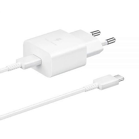 Fonte Samsung + Cabo USB-C 15W