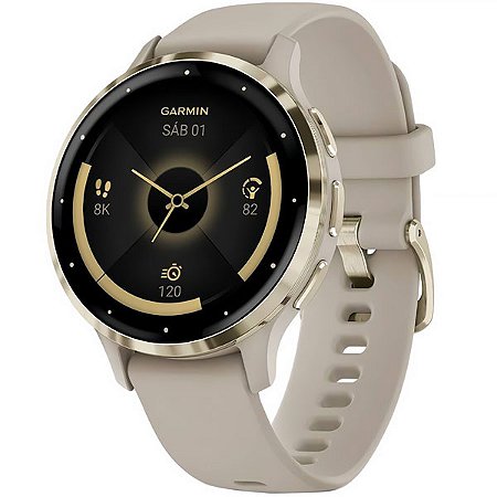 Smartwatch Garmin Venu 3S com GPS / Wi-Fi - Beige