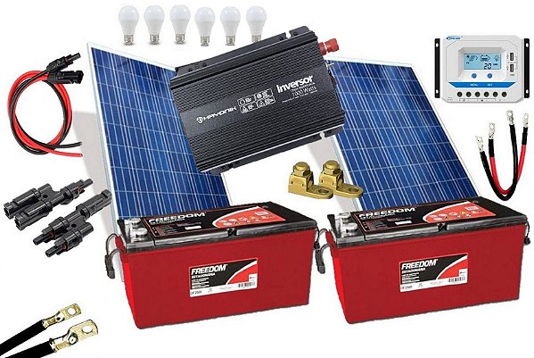 Kit Gerador de Energia Solar Off Grid 300Wp