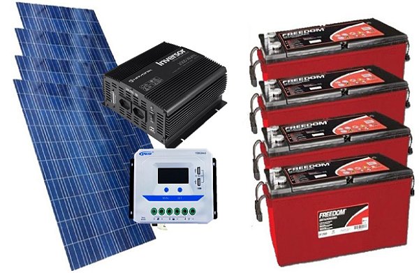 Kit Gerador De Energia Solar Off Grid 600Wp