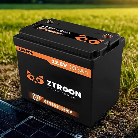 Bateria de Lítio ZTROON 12.8V 105Ah (1,34kWh)