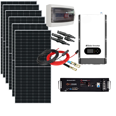 Kit Gerador de Energia Solar Off Grid c/ Inv-car - 2,34kWp 48V Lítio