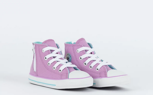 Chuck Taylor All Star Infantil Converse Cano Alto Sidi Zip Uva