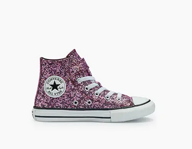 Chuck Taylor All Star Juvenil Converse Cano Alto Shinefetti Roxo SEM TROCA