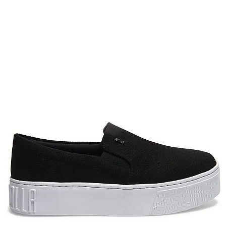 Tênis Slip On Sola Alta Santa Lolla Lona Preto SEM TROCA