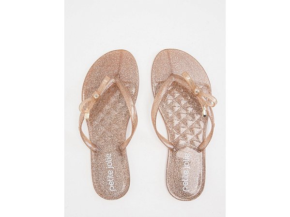 Chinelo Express III Petite Jolie PJ4186III Glitter Ouro Light