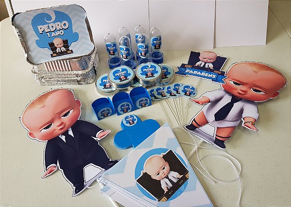 Kit Festa Lembrancinhas Personalizado 230 Pçs - O Poderoso Chefinho