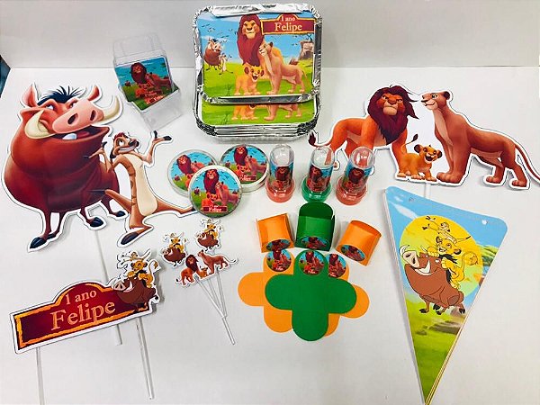 Kit Festa Lembrancinhas Personalizado 230 Pçs - O Rei Leão
