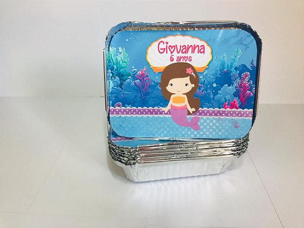 Kit Festa Lembrancinhas Personalizado 230 Pçs - Sereia