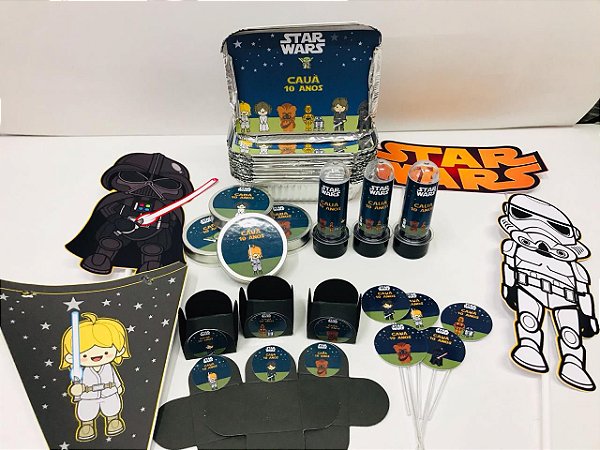 Kit Festa Lembrancinhas Personalizado 230 Pçs - Star Wars Kids