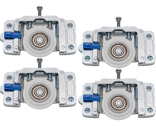 Roldana inferior 40mm para porta de correr de guarda roupa 50kg 4 peças