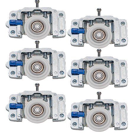 Roldana Inferior 40mm Porta De Correr Guarda Roupa 50kg 6pçs