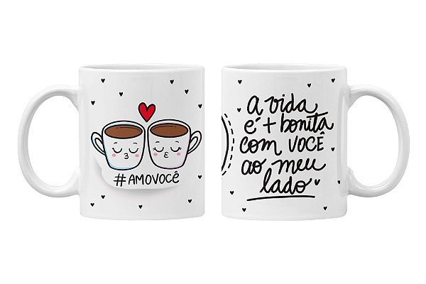 Caneca #Amo vc