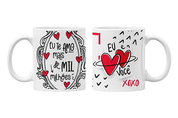 Caneca te amo mais de mil milhões