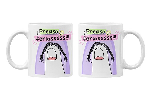 Caneca preciso de férias