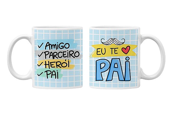 Caneca Amigo, Parceiro, Herói, Pai