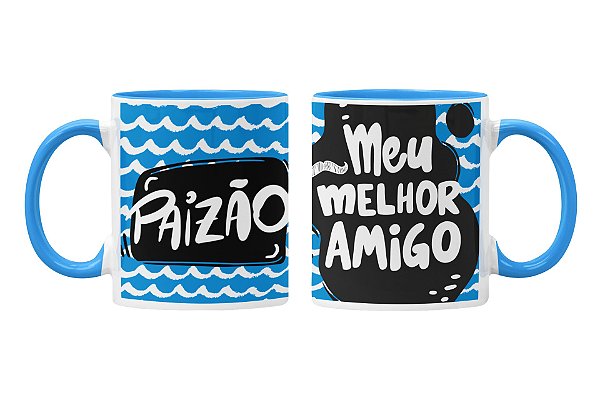 Caneca paizão - Personalizada Azul
