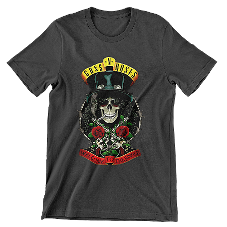 Camiseta Guns N' Roses Welcome Jungle Preta