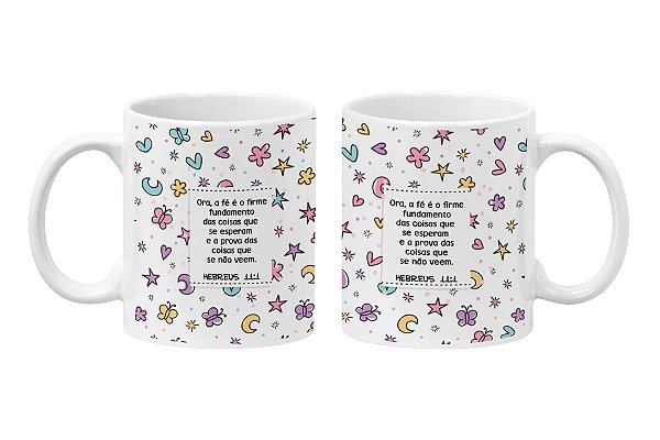 Caneca Religiosa Hebreus 11:1
