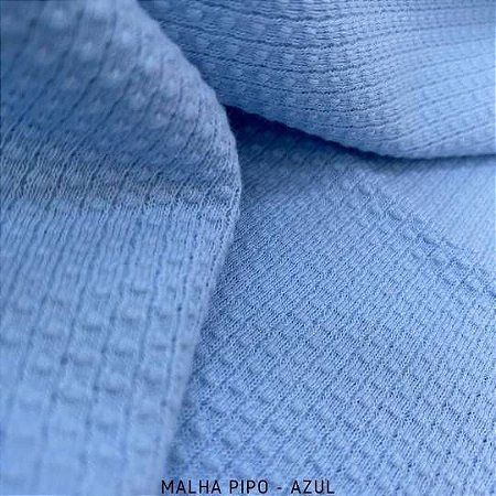 Malha Piquet Pipo Azul tecido texturas para Roupas e Artigos de Bebê