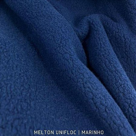 Melton Unifloc Marinho tecido Macio, Absorvente e não Desfia