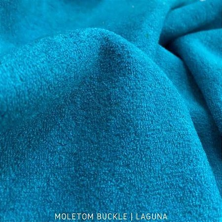 Moletom Buckle Flanelado Azul Turquesa tecido Não Desbota para Calças, Blusas e Pijamas