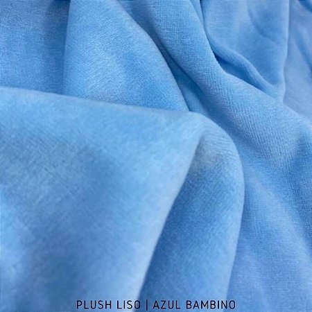 Plush Azul Bebê Bambino tecido toque Aveludado e Leve Brilho