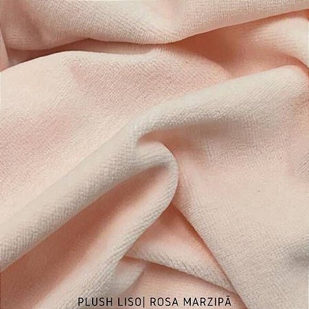Plush Rosa Marzipã tecido toque Aveludado e Leve Brilho