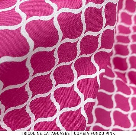 Tricoline Colméia Pink tecido Cataguases 100%Algodão - 1,40Largura