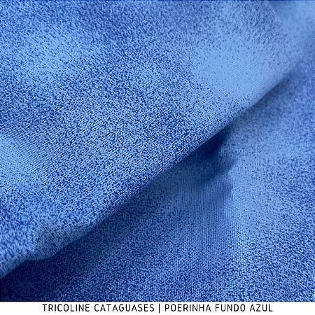 Tricoline Poerinha Azul tecido Cataguases 100%Algodão - 1,40Largura